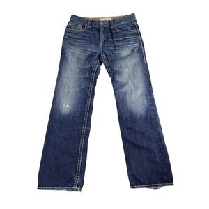 VTG Buckle Big Star Pioneer Jeans Mens 36L Blue Denim Regular Fit Straight Leg